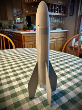 Baby Bertha flying model rocket