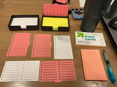 3x5 Post-it/Index Card stencils - Compact holder