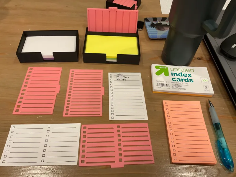 3x5 Post-it/Index Card stencils - Compact holder