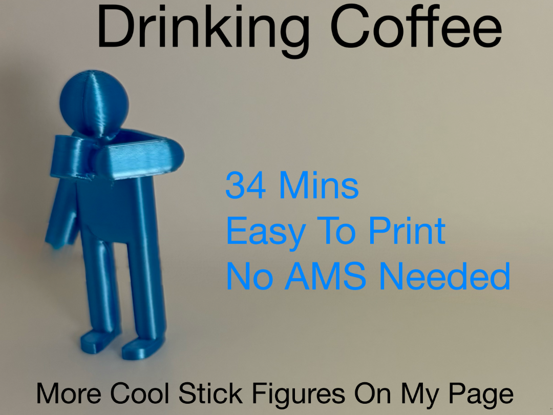 Stick Figure - Every Day Life - Drinking Coffee