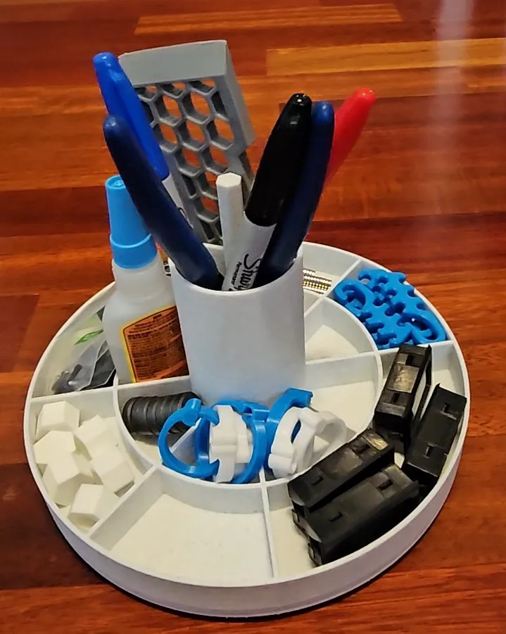 Parts Carousel Rotates on Bearings All 3D PRINTED
