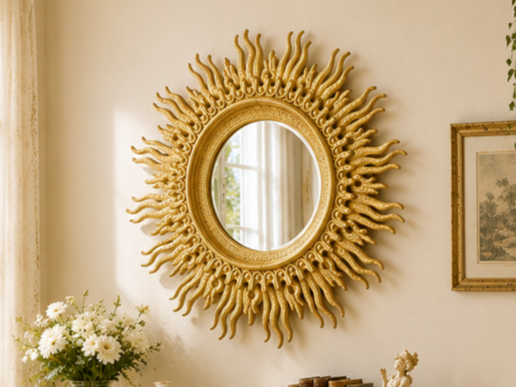 Miniature Sunburst Mirror Frame
