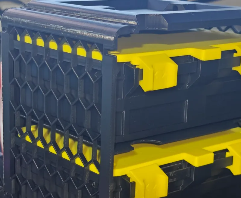 Organizer Box Small Double Holder w/ Hexagon Holes
