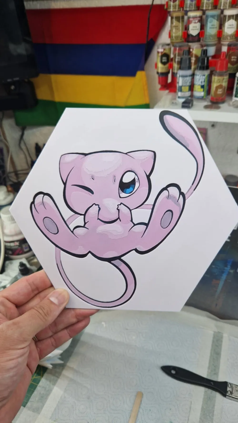 Pokemon Hueforge - Mew - Free 3D Print Model - MakerWorld