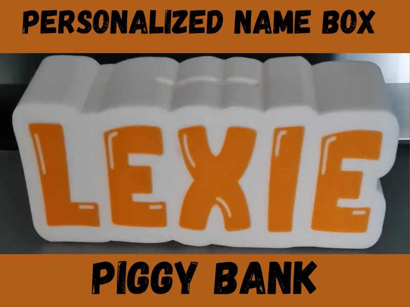 piggy bank, personalized Name money boxes Lexie