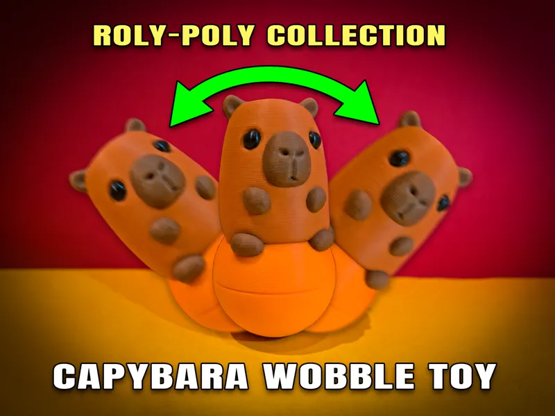Cute Capybara Wobble Toy (Roly-Poly Collection)