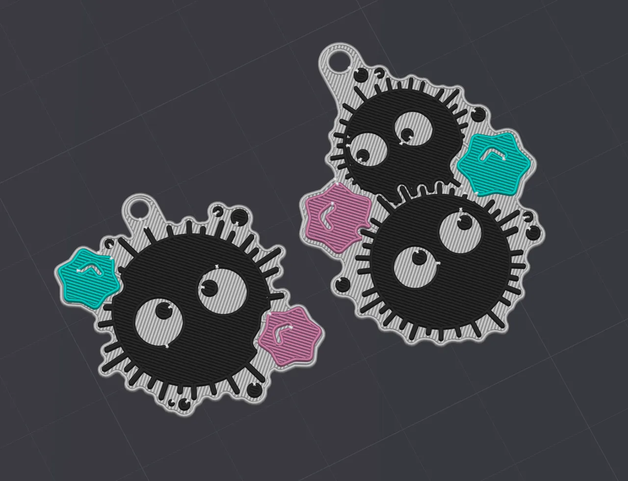 Ghibli Soot Sprite Earrings & Keychains view 2