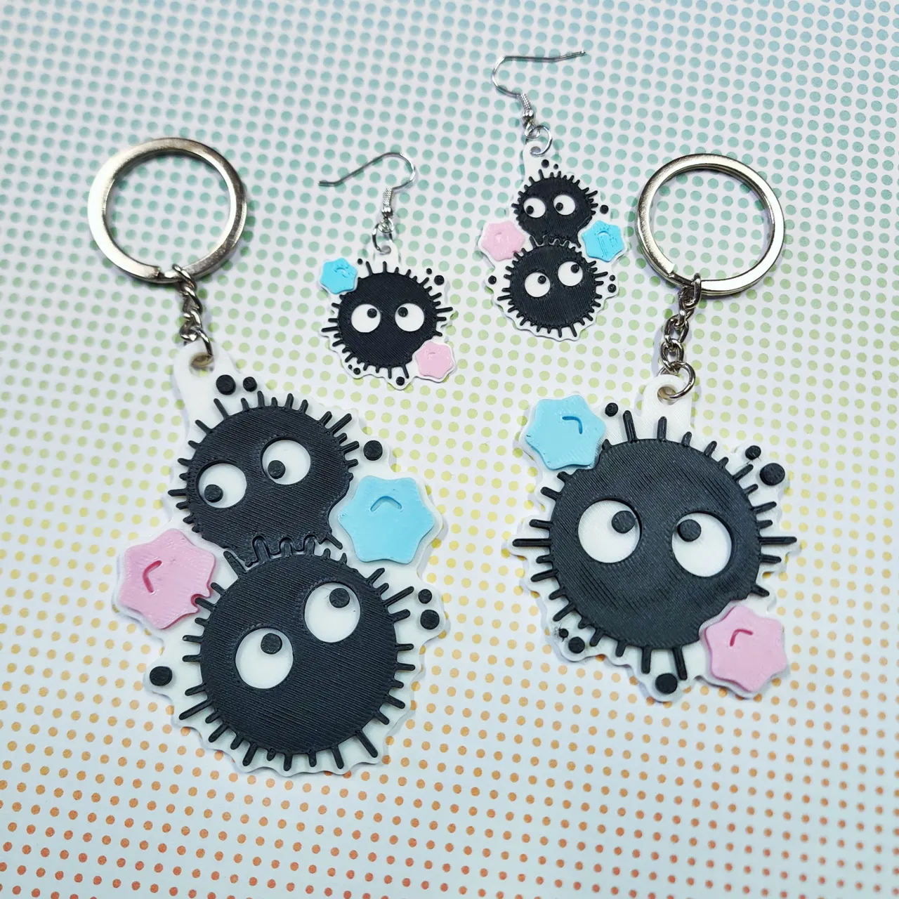 Ghibli Soot Sprite Earrings & Keychains view 4