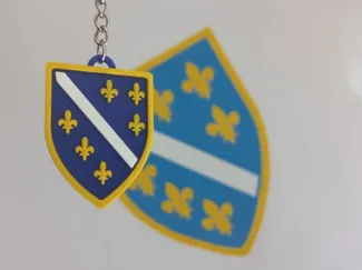 Bosnia 92-98 Flag Keychain Historic Flag 3D Print
