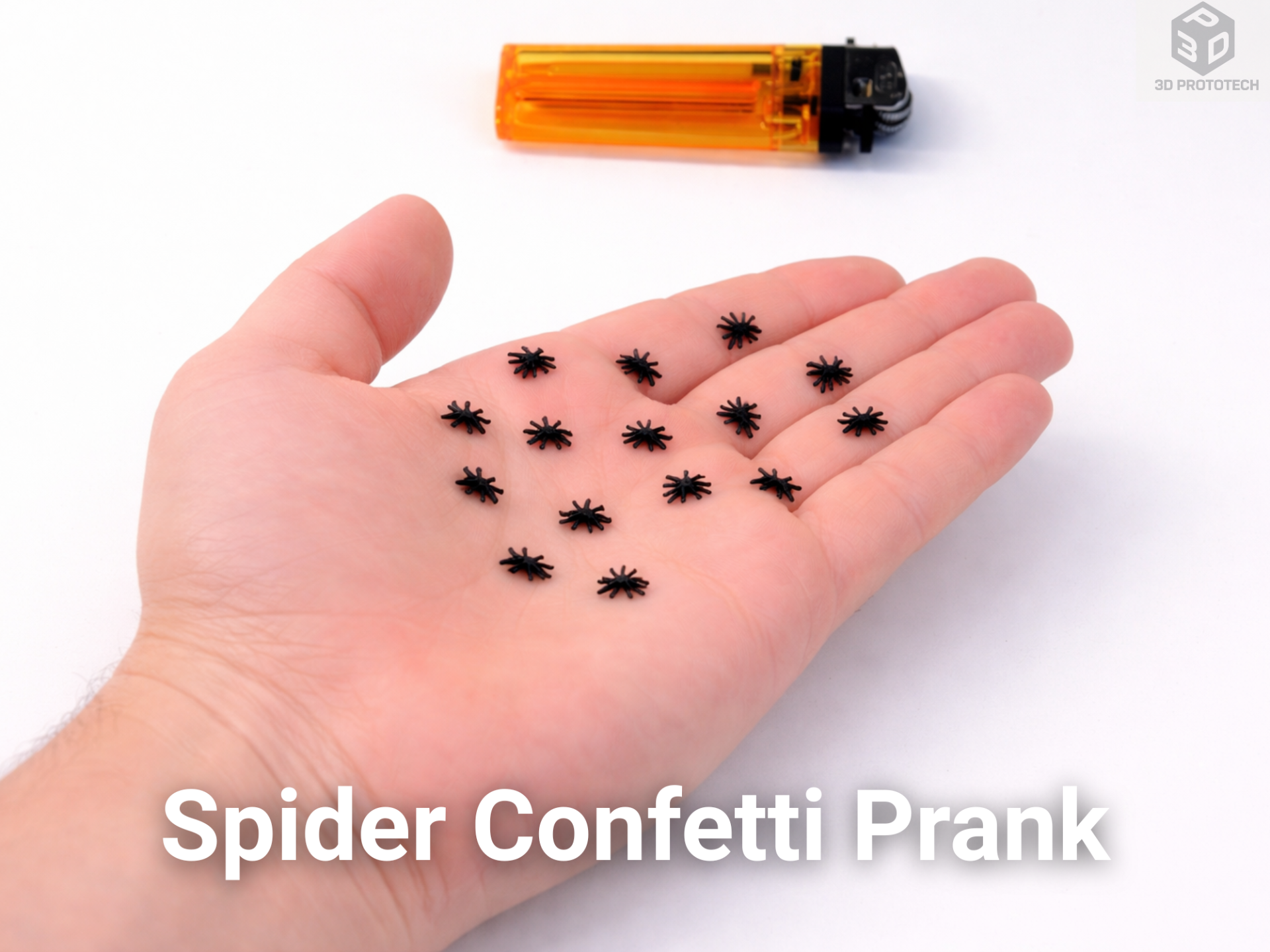 Spider confetti prank