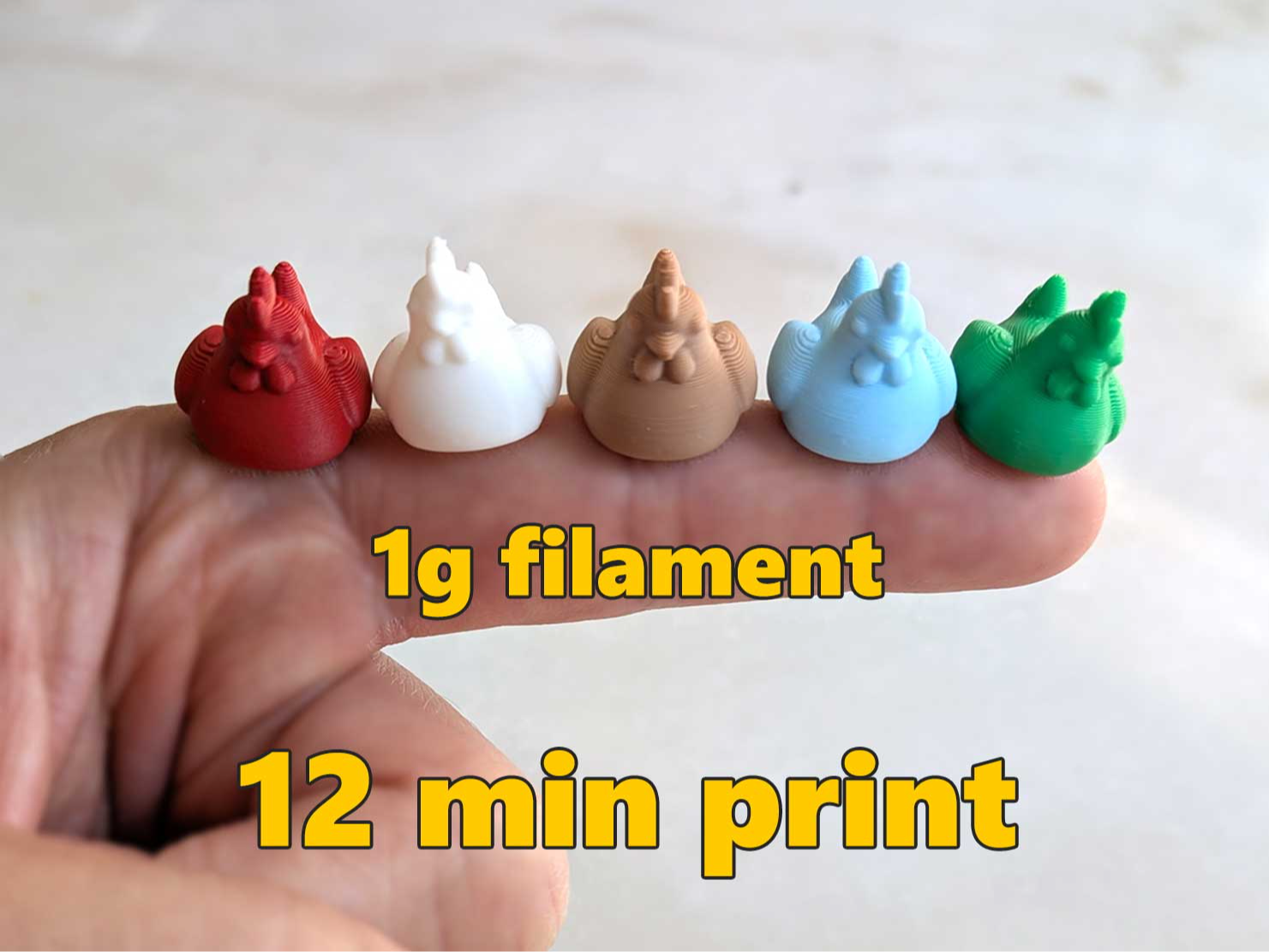 Miniatura 1 do modelo 3D Small Tiny Mini Micro Hen