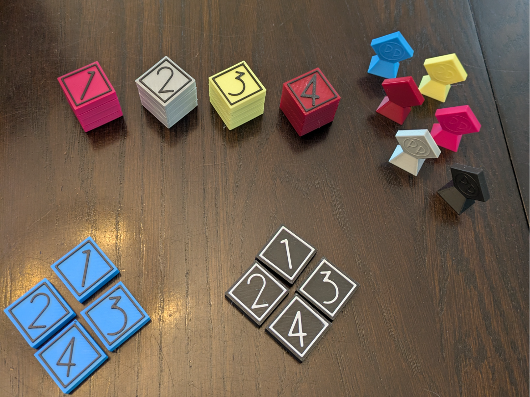Player Marker and Stackable Game Counters