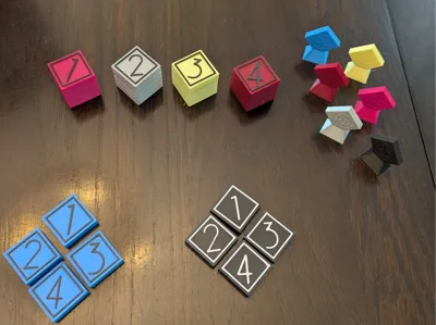 Player Marker and Stackable Game Counters