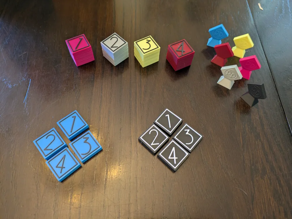 Player Marker and Stackable Game Counters - Free 3D Print Model ...