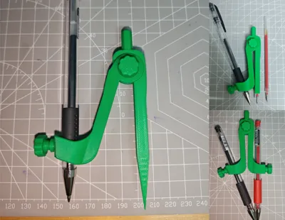Regular, Dual-Pen, Inner-Pen-Core Compass