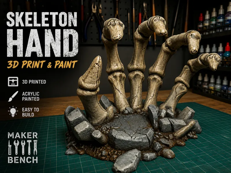Mano Scheletrica Emergente - Tabletop Diorama