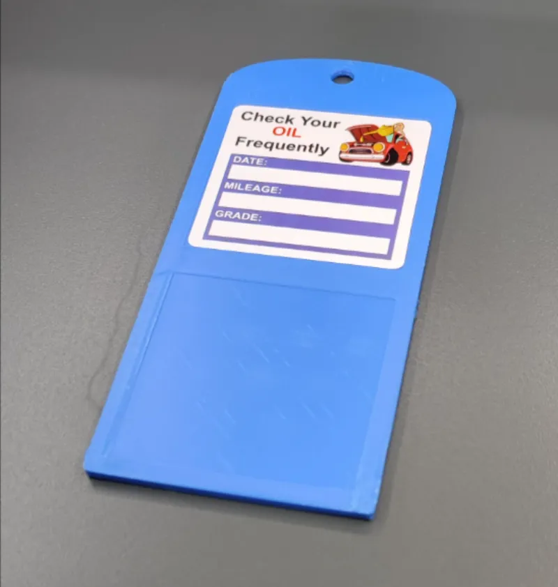 Oil Change Service Sticker Plate