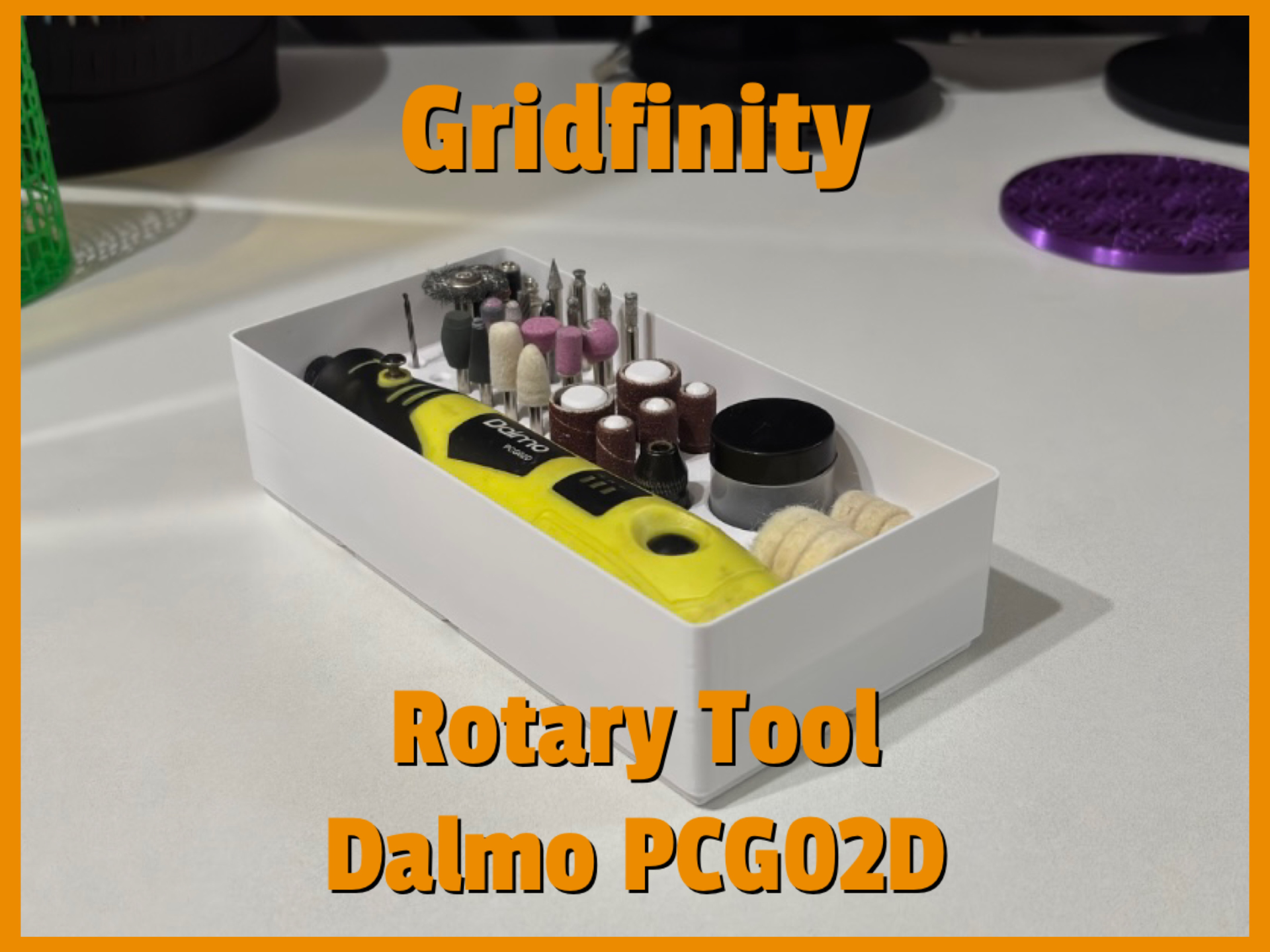 Gridfinity 4x / 8x Rotary Tool and Toolset Holder