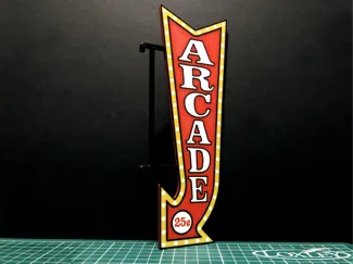 Vintage style retro arcade sign