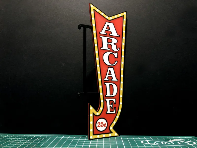 Vintage style retro arcade sign
