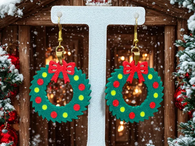 Christmas Wreath Earrings