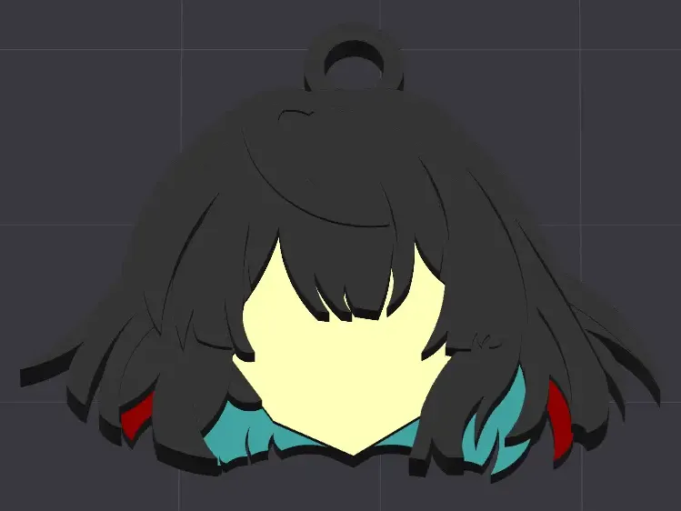 少女头像钥匙扣（可自定义配色，支持无AMS）