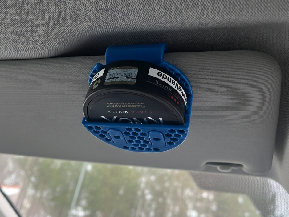Zyn Snuff/Snus Can Holder - Car Visor Edition