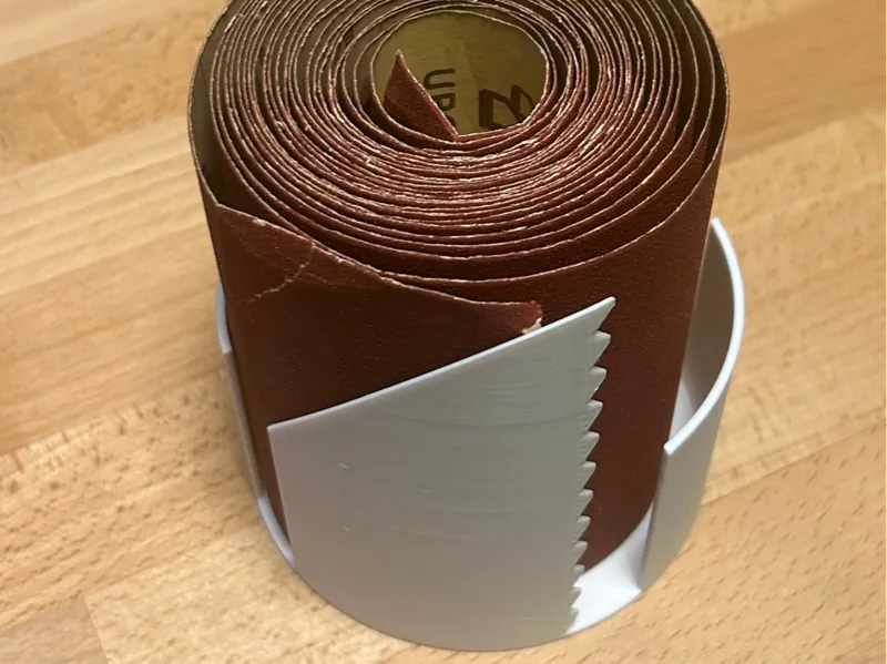 Desktop Sandpaper Roll Holder