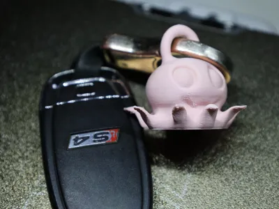 Cute OctoGhost Key Ring (Easy to print!)