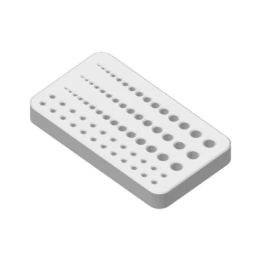 Miniatura 3 do modelo 3D 方形洞洞板-钻头套装收纳架