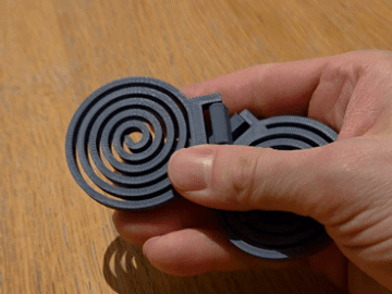 Spiral Fidget Flipper - Print in Place