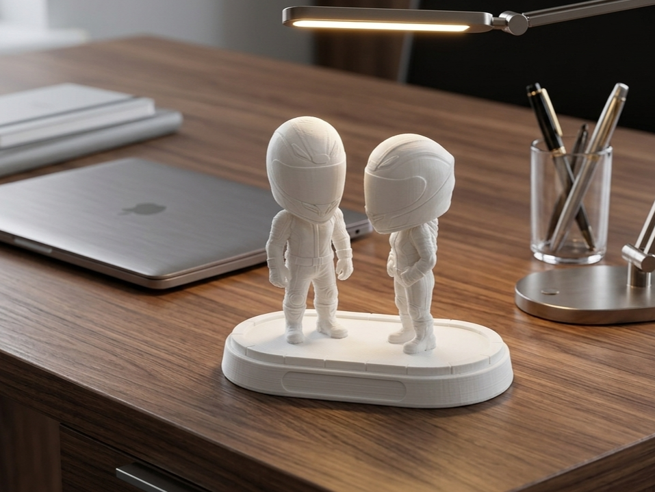 Chibi Biker Couple - Custom Miniature Set