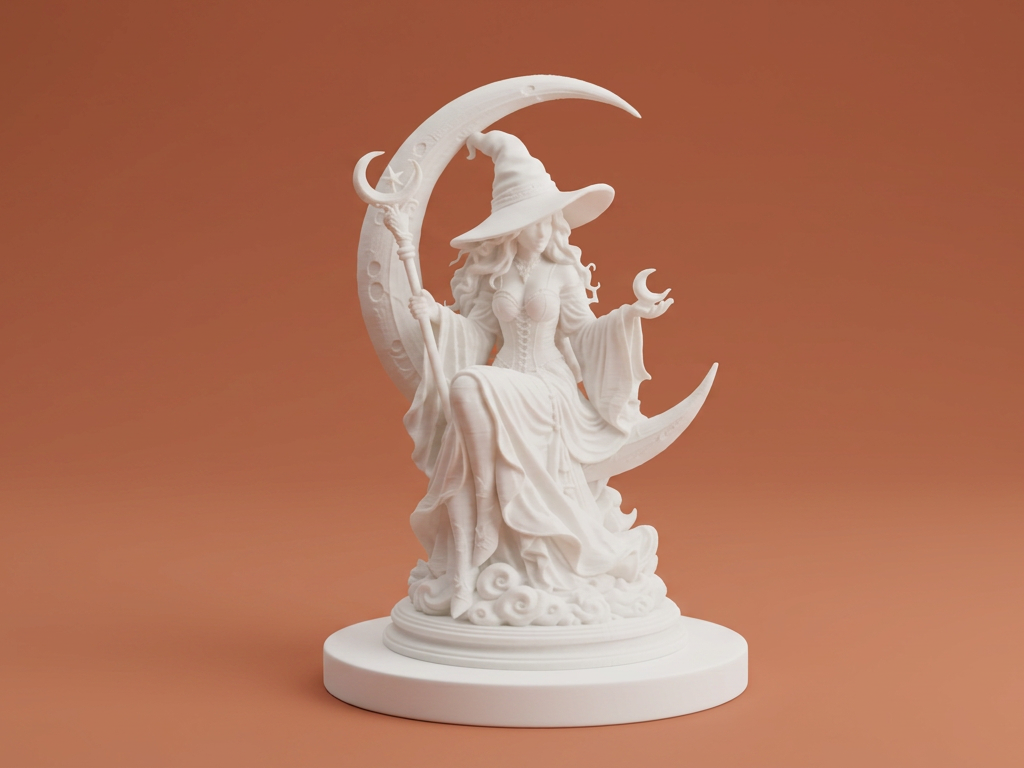 Moon Witch – Crescent Fantasy Figurine