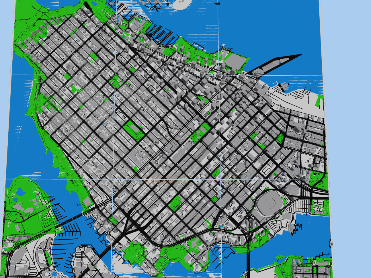 3D model of Downtown Vancouver (9 Tiles)
