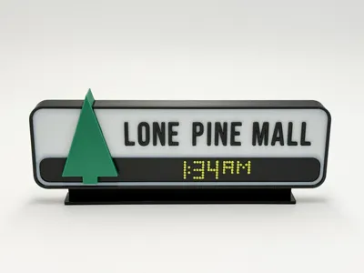 Lone Pine Mall Sign Prop from Back to the Future