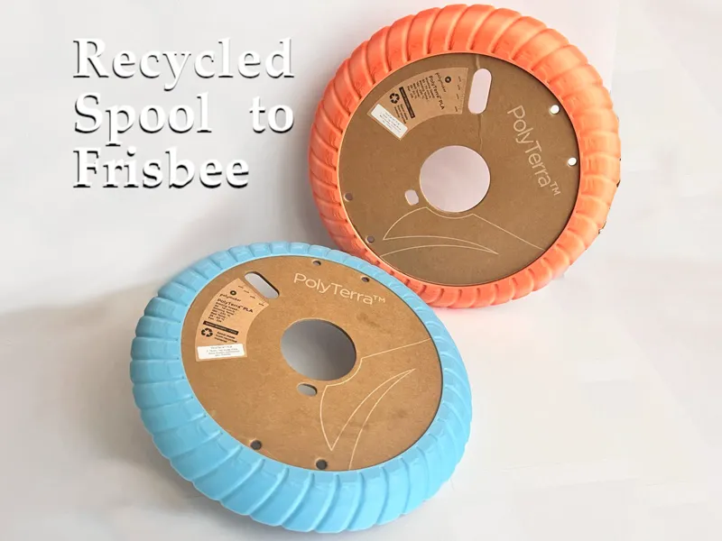 Recycled Spool to Frisbee! 200mm snap fit, no glue
