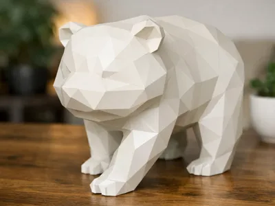 Low Poly Cute Chuby Bear