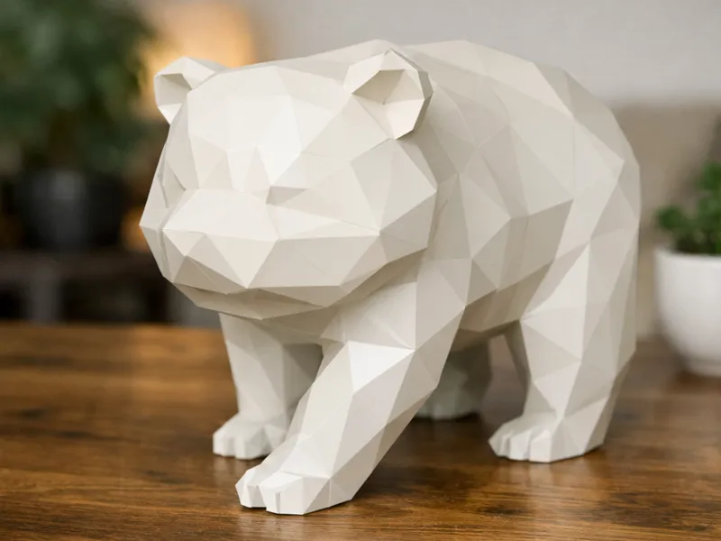 Low Poly Cute Chuby Bear
