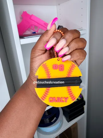 Llavero: SOFTBALL Ponytail Holder Keychain — vista de referencia 2