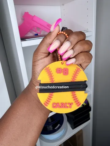 Llavero: SOFTBALL Ponytail Holder Keychain — vista de referencia 3