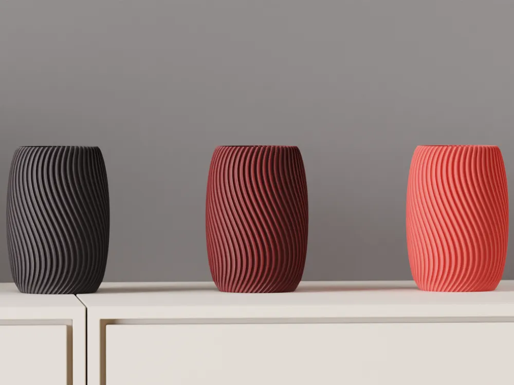 Modern Vase. Clean Spiral Vase Design. Easy Print by Abstractia Design ...