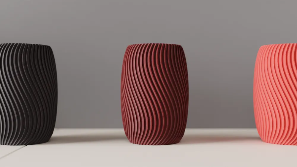 Modern Vase. Clean Spiral Vase Design. Easy Print by Abstractia Design ...