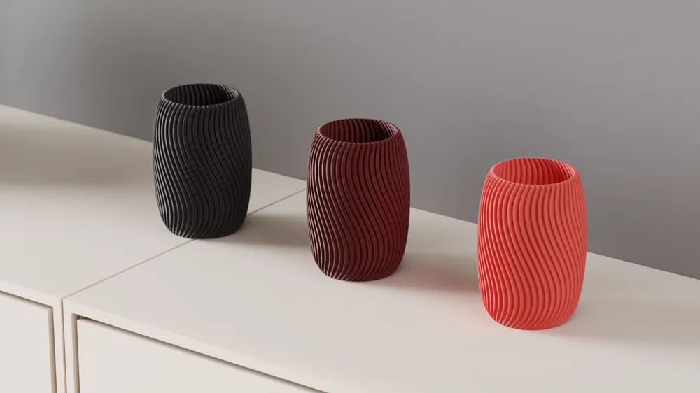 Modern Vase. Clean Spiral Vase Design. Easy Print by Abstractia Design ...