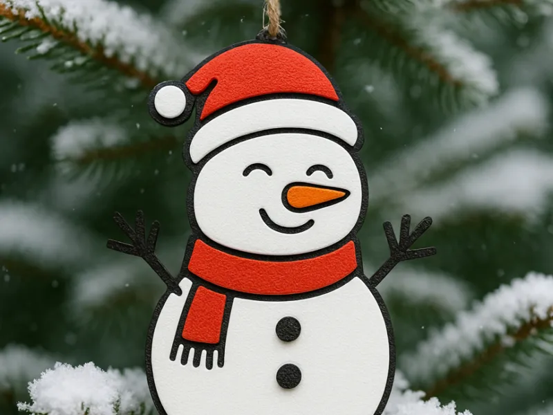Cute Snowman Christmas Ornament