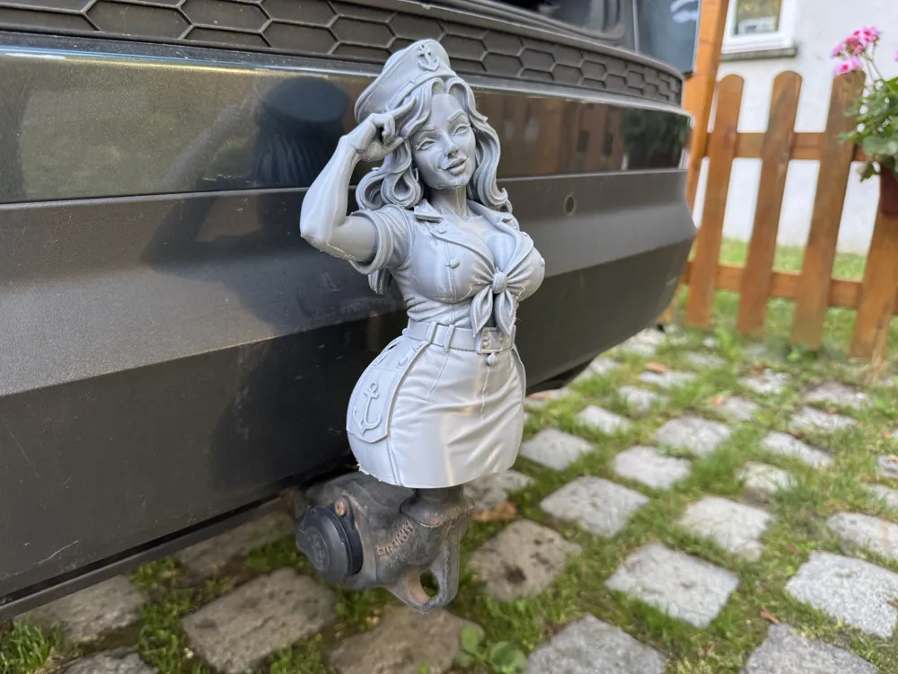 Pin-Up Cadet Hitch Cover - Free 3D Print Model - MakerWorld
