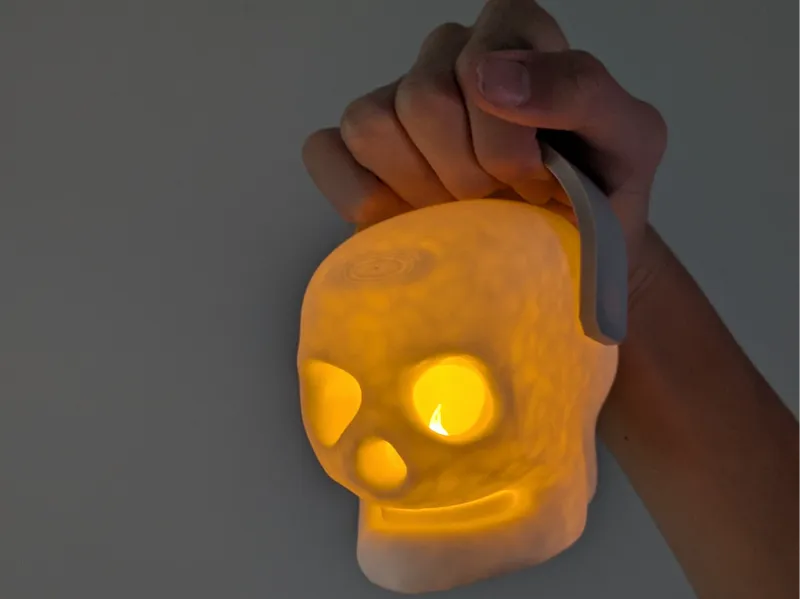Halloween skull lantern
