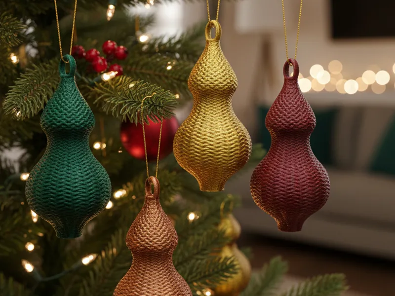 Woven Christmas Tree Ornament