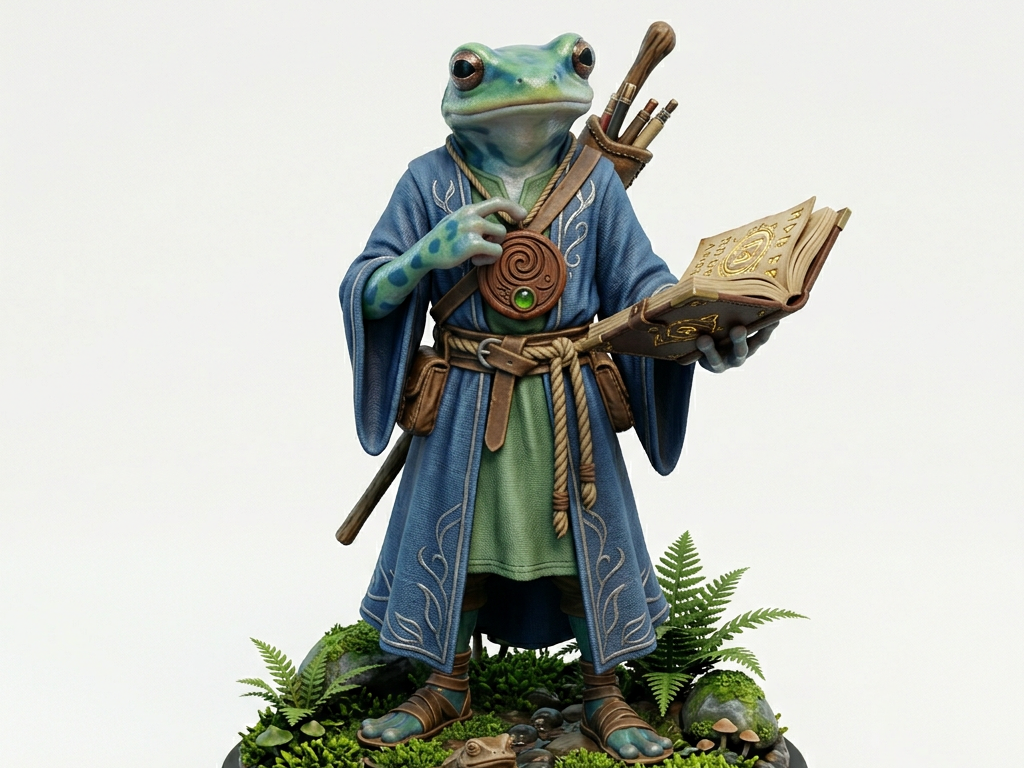Mage homme grenouille/ D&D Miniature