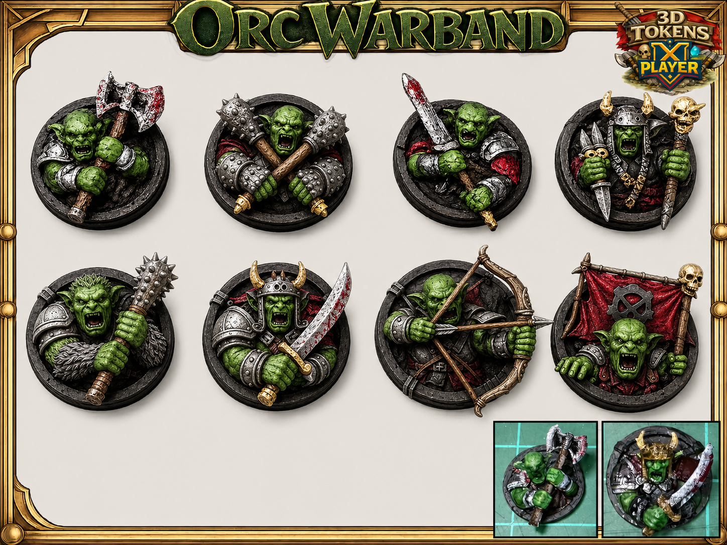 ORC WARBAND: 3D Tokens Monster Compendium Vol 5