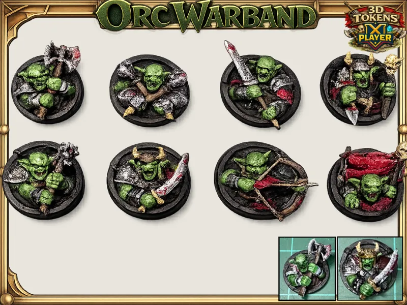 ORC WARBAND: 3D Tokens Monster Compendium Vol 5